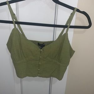 Forever 21 cropped top. Olive green